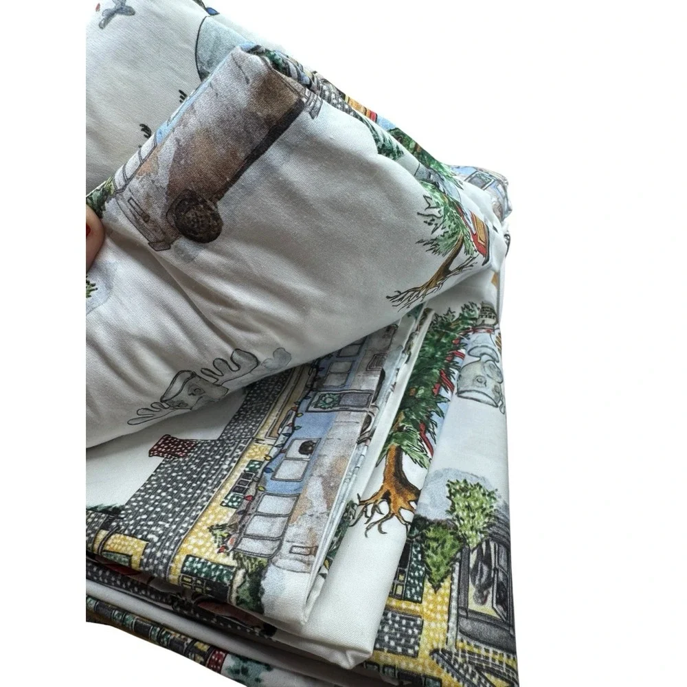 Pottery Barn National Lampoons Christmas Vacation Sheet Set Twin XL Organic New